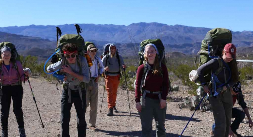 backpacking outdoor leadership course in texas